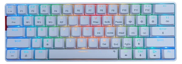 Bàn phím cơ không dây E-Dra EK361W V3 RGB Trắng Red Switch
