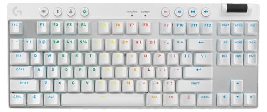 Bàn phím cơ Logitech Không dây G Pro X TKL LightSpeed Wireless White Tactile switch