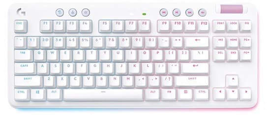 Bàn phím cơ Logitech Không dây G715 TKL RGB AURORA OFF WHITE LINEAR