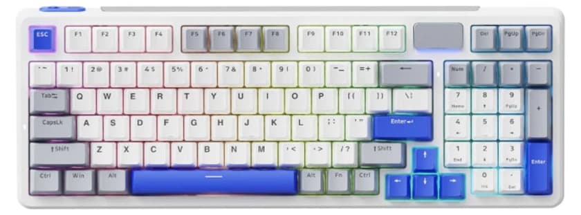 Bàn phím cơ Rapoo V700DIY-98 Trắng Xám Xanh Dương