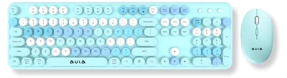 Bộ bàn phím chuột không dây Aula AC306 Xanh