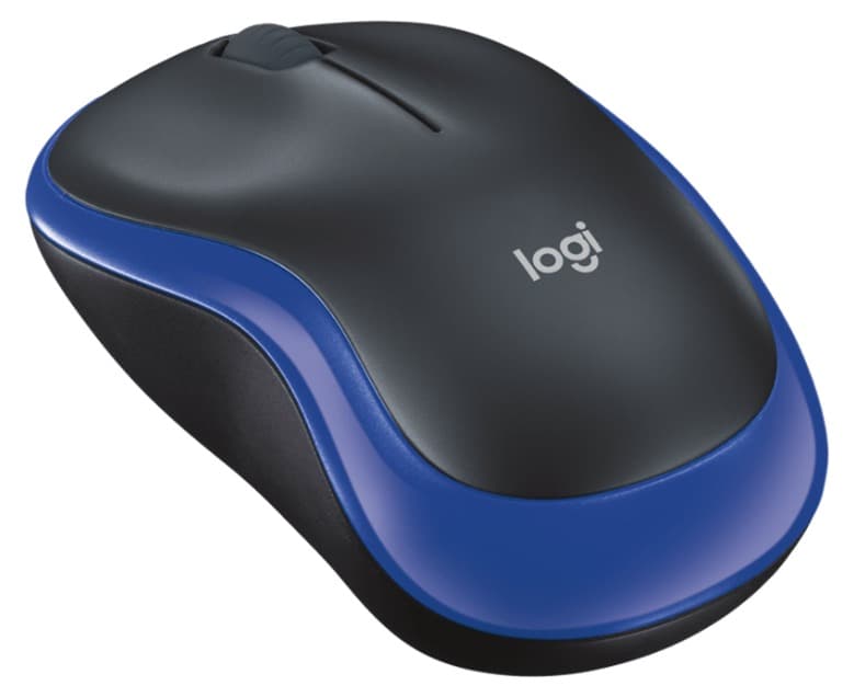 Chuột không dây Logitech M185 Màu đen viền Xanh