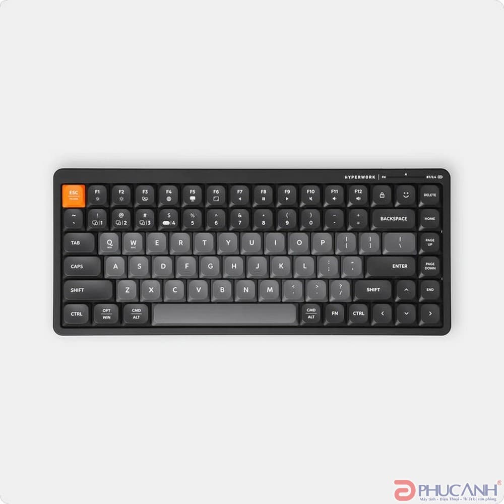 Bàn phím không dây HyperWork SilentKey Mini HPW-TS01M-BLK Đen