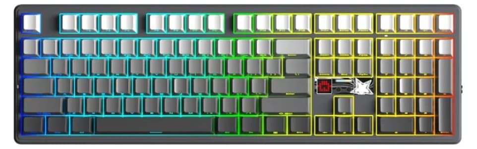 Bàn phím cơ Aula 3 MODE F108 Pro V2 xám đen gradient X3 switch