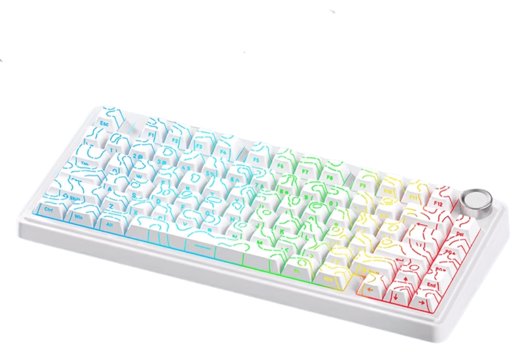 Bàn phím cơ Aula 3 MODE F75 Trắng contour Seiya – Star Vector Switch
