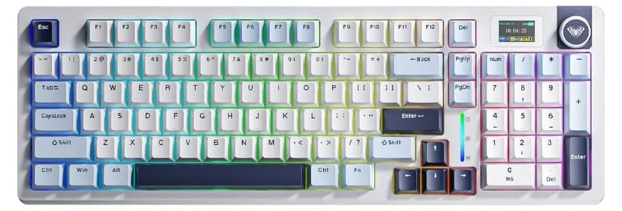 Bàn phím cơ Aula 3 MODE S98 PRO Xanh dương + trắng + tím Paleo dust switch
