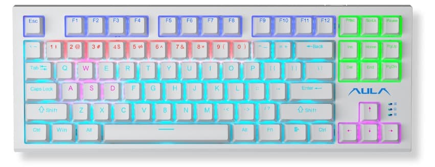 Bàn phím cơ Aula F3032 Trắng Red Switch