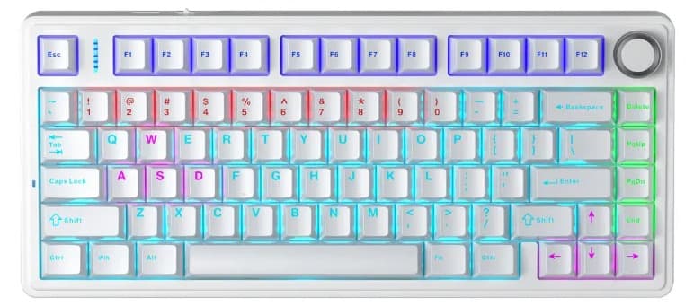 Bàn phím cơ Aula F75 Trắng Blue Switch