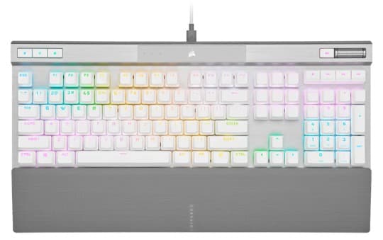Bàn phím cơ Corsair K70 PRO-WHT-OPX SILVER SWITCH LED RGB CH-910951A-NA