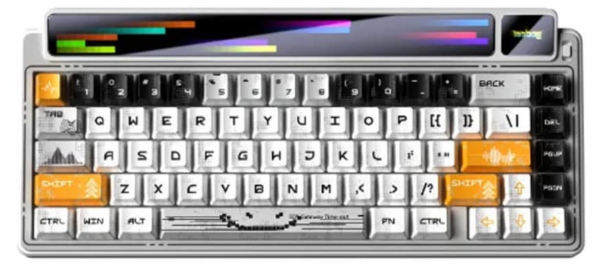 Bàn phím cơ LEOBOG 3 Mode AMG65 Trắng Light feather switch