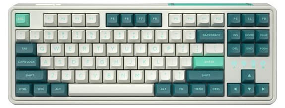 Bàn phím FL-Esports CMK87SAM Cool Mint Kailh BOX White