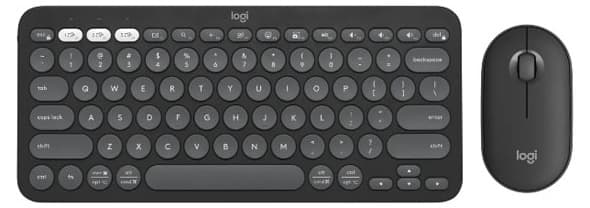 Bộ bàn phím chuột không dây Wireless, Bluetooth Logitech Pebble 2 Combo – Màu xám